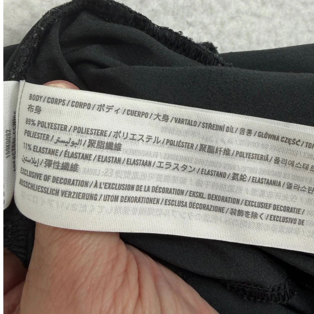 Abercrombie & Fitch Jumpsuit Womens L Black Smocked Waist Bungee Hem Athleisure - Picture 9 of 13